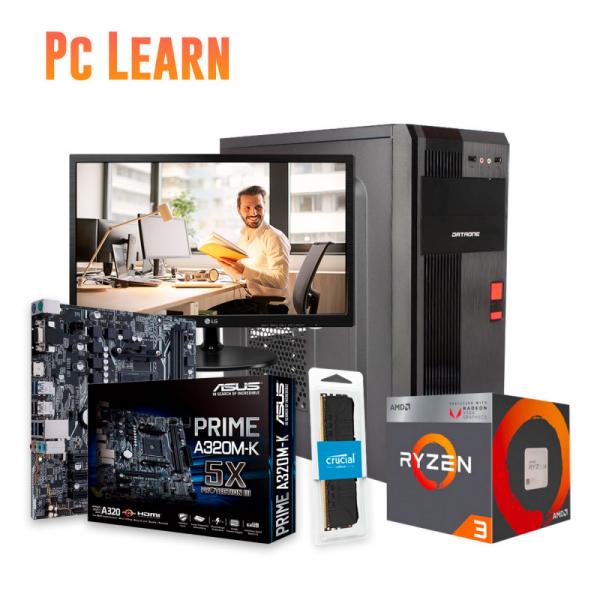 computadora learn amd ryzen 3 2200g 8gb 240gb ssd 18.5