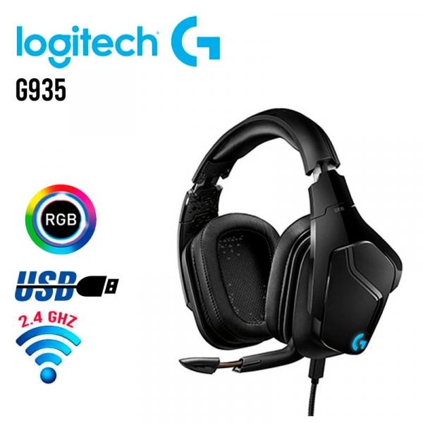 Audífonos Logitech G935 24 GHz inalámbrico 35mm