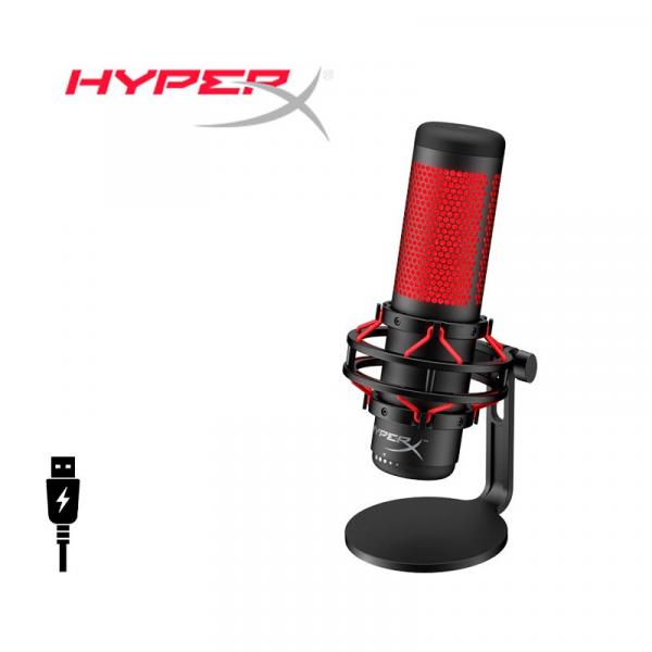 microfono gaming hyperx quadcast ( hx-micqc-bk ) black