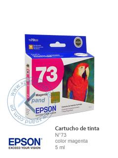 cartucho epson color magenta n�73 para impresoras epson stylus c79 cx3900  cx4900 cx5900 cx7300 cx8300 tx200 tx400 tx210 tx410 tx220 t23 tx105 t24  tx115 c92 cx5600 c110 stylus office t33 tx300f cx9300f -